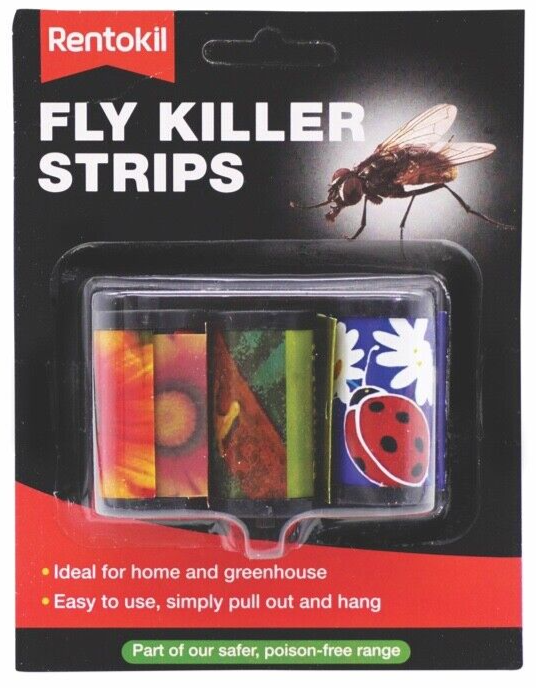 3x Rentokil Fly Papers Sticky Kills Flies Insects Catcher Home Greenhouse Design