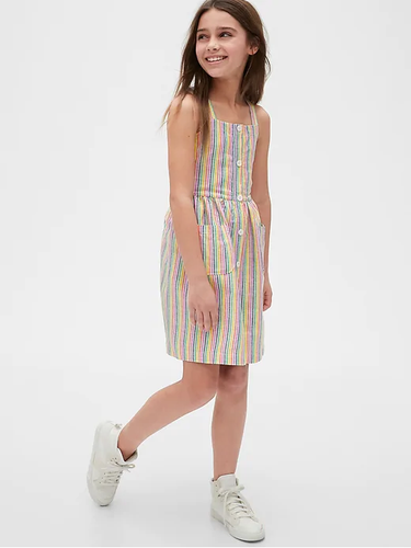 GAP GIRL'S RAINBOW STRIPE SUMMER PATIO DRESS $49.95 SZ 14-16 BNWT - Picture 4 of 4