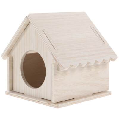 Wooden Maze Hut Hamster House Hideout Chamber Houses for Hamsters