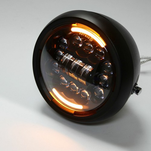 7.5'' Universal Motorcycle LED Headlight Lamp For Cafer Racer Chopper Bobber - Picture 5 of 7
