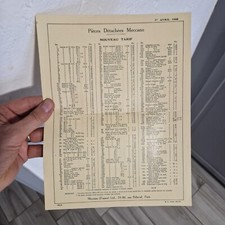 MECCANO   TARIF  pièces détachée 1928 original