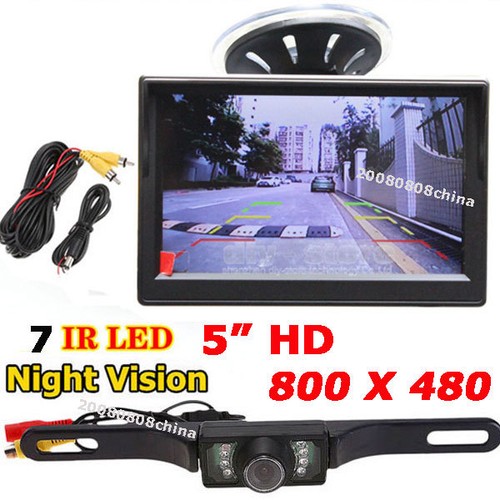 Fahrzeug Rücksicht Wasserdicht IR Nachtsicht Rückfahrkamera Auto 5" LCD HD Monitor