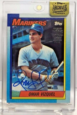 Omar Vizquel 2015 Topps Archive Autogramm Serie 1990 Buyback Autogramm Auto / 54