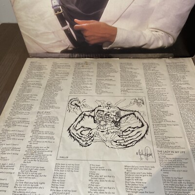 Rare Michael Jackson Thriller Vinyl with lyric sheet LP QE38112
