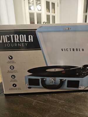 Victrola  Suitcase Record Player With 3 Speed Turntable  -Bluetooth NEW 