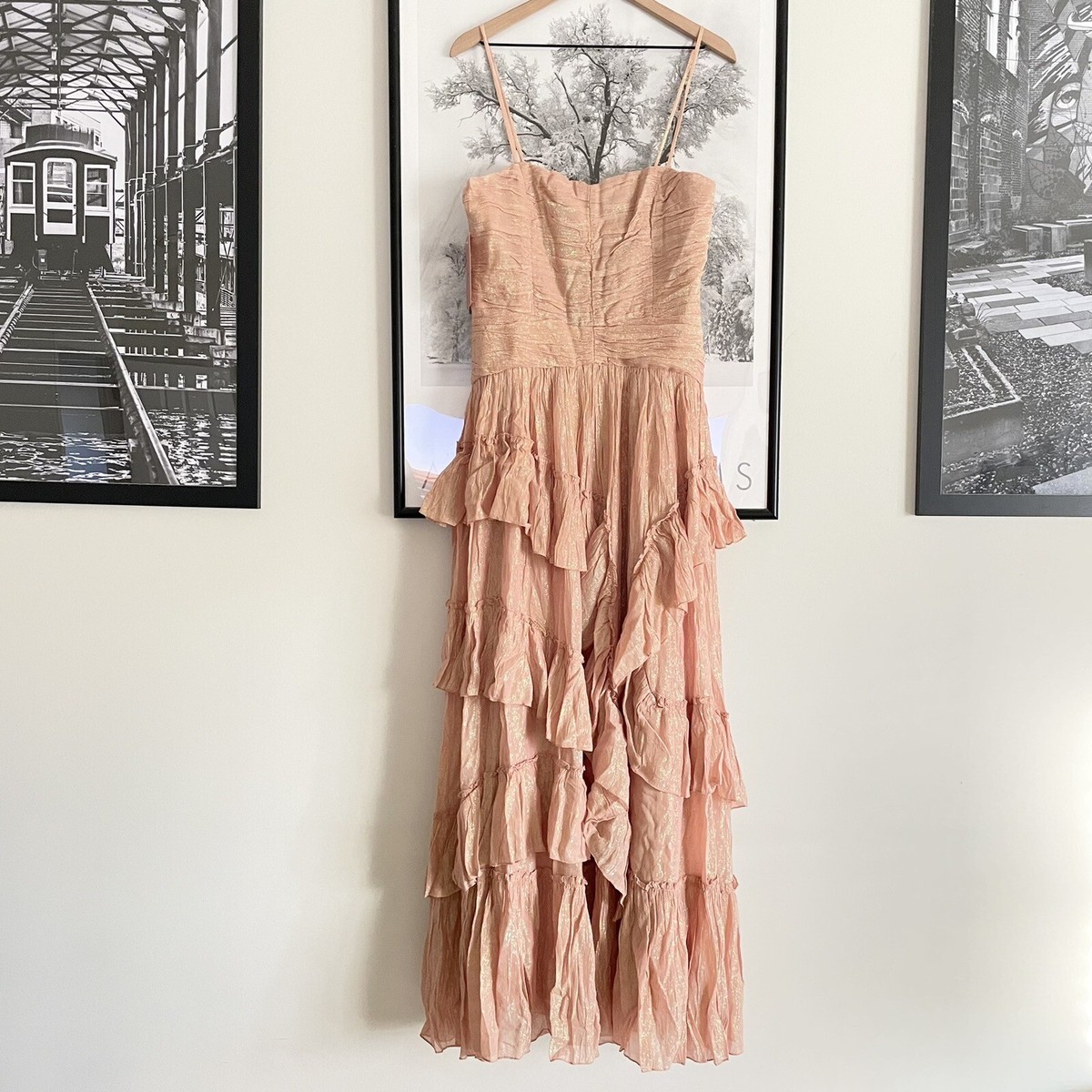 セール! Anthropologie Jessa Dress BHLDN Jessa Asymmetrical Ruffled Drop-Waist Gown | Anthropologie