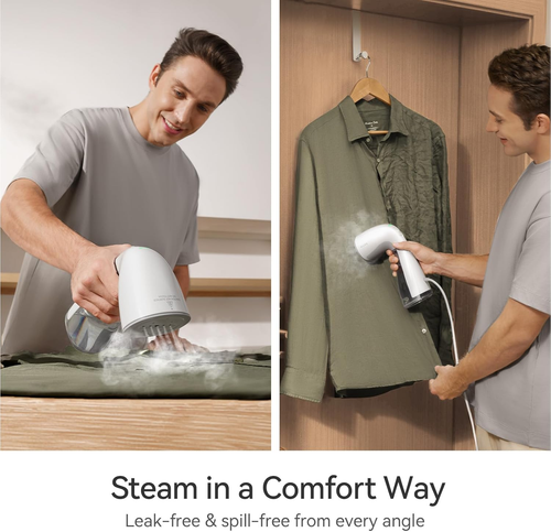 Handheld Clothes Steamer, 300ml Tank, 1100W Portable Garment Wrinkle Remover - Picture 7 of 12