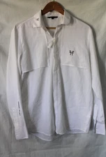 HORSE PILOT Long Sleeve Button Front Equestrian Show Shirt Size Large