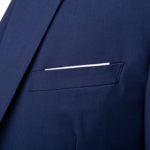 Men’s Suit Slim 3 Piece Suit Business Wedding Party Jacket Vest & Pants @ - Picture 10 of 30