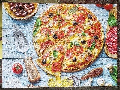Goliath Foodie Pizza 300 Piece Jigsaw Puzzle W/ Recipie Included 19.5'' x 14.25''