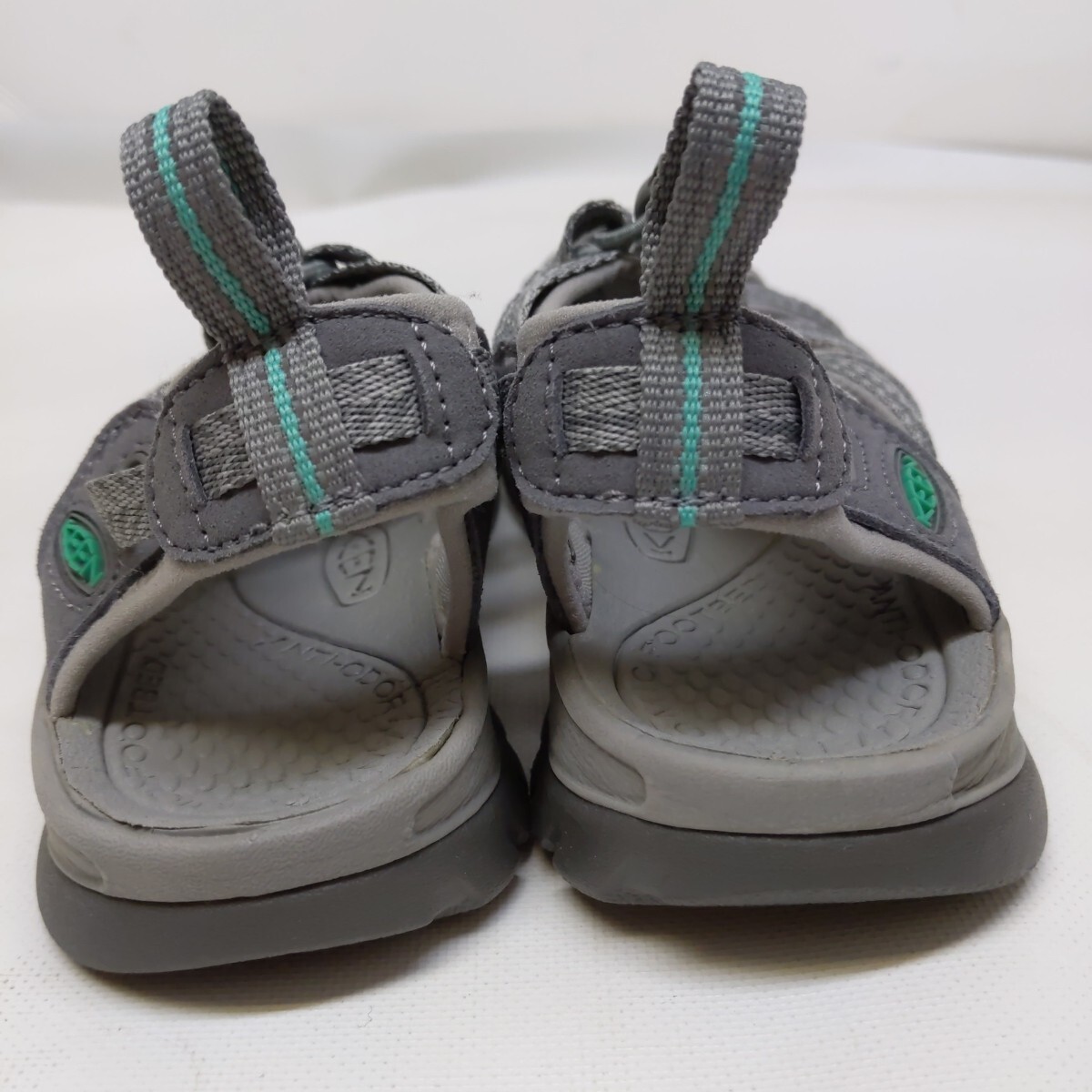 Sandali sportivi KEEN 5 5 $120 Whisper grigio verde punta chiusa