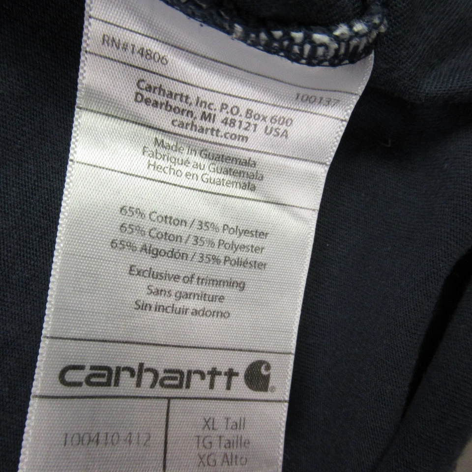 Carhartt Shirt Mens XL Tall Short Sleeve Crew Neck Relaxed Lightweight Pocket - Image 4 of 4