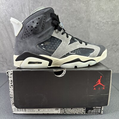 スニーカー 29.0 NikeWmnsAirJordan 6Retro Tech Chrom Air Jordan 6 Retro TECH CHROME Size 8.5 Womens Grey Black Sneakers