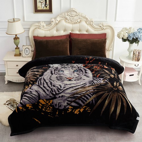 2 Ply Heavy Blanket 2 Sides Printed Soft Thick Warm Bed Throw Blanket 85" x 93" - Picture 21 of 112