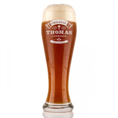 Weizenbierglas 0,5l mit Gravur - geschenk mann biertrinker bierglas weizen bier