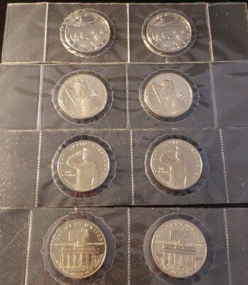 1990 Republic Marshall Islands Coins Vietnam, Men on Moon, Eisenhower, Germany