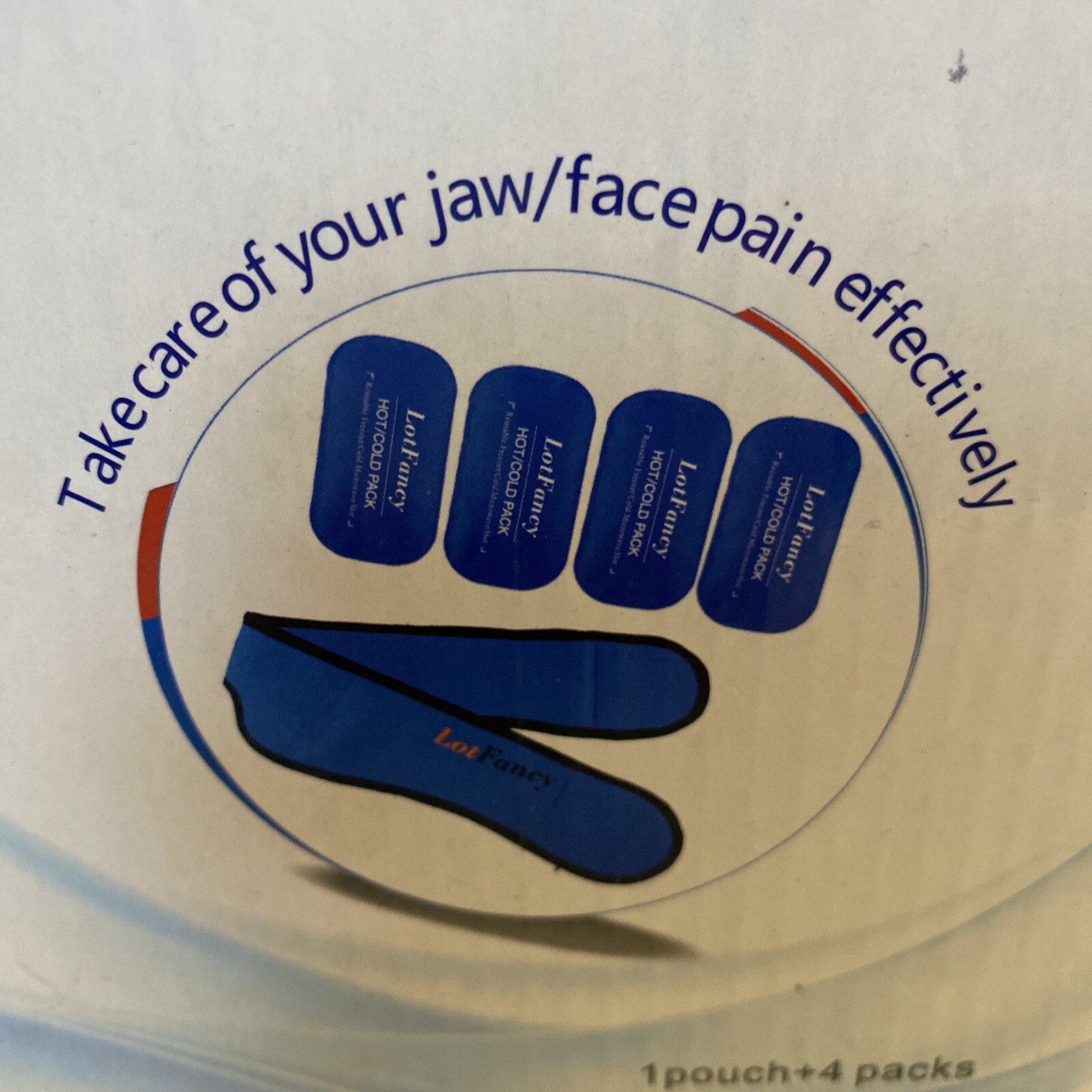 Hot Cold Gel Pack Heat Therapy Wrap Lot Fancy Toothache Chin Jaw Oral