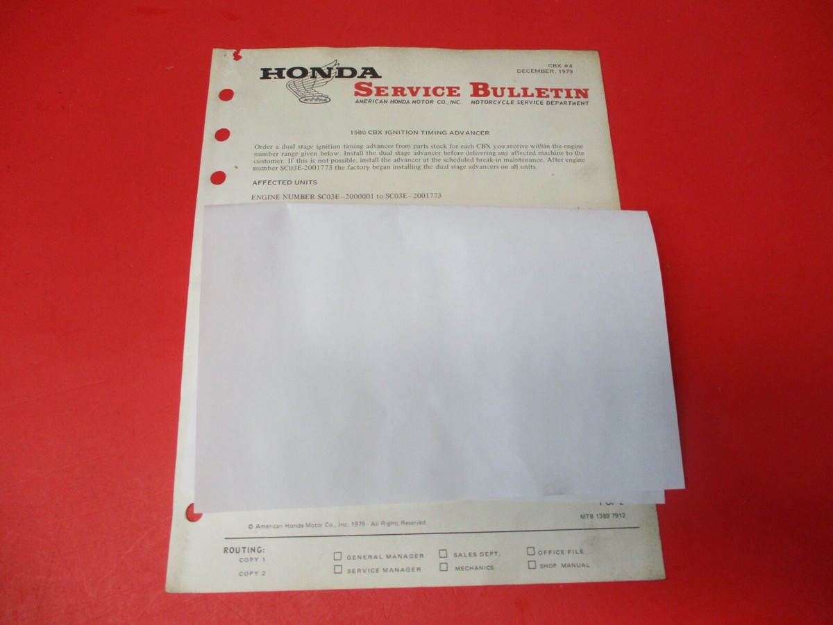 OEM ORIGINAL 1980 HONDA CBX IGNITION TIMING ADVANCER SERVICE