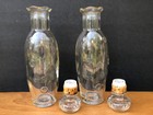 Vintage Glass Whiskey Liquior Bar Decanters Pair of Two — photo 2