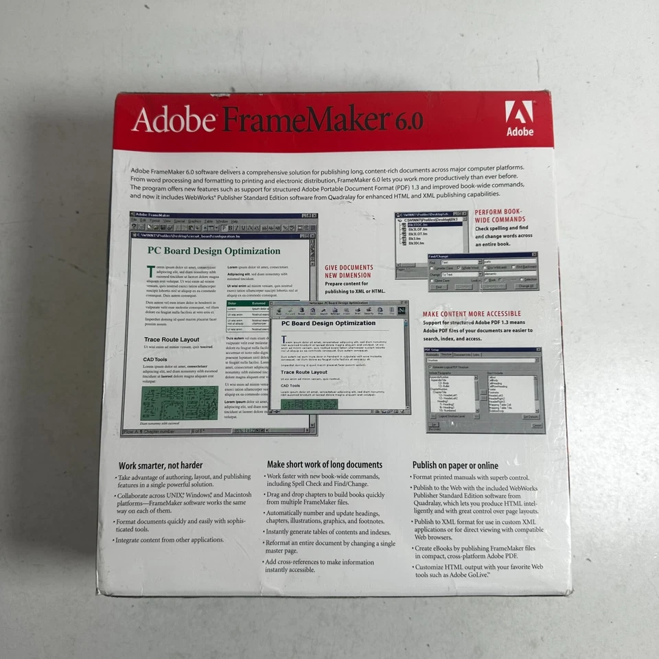 Adobe FrameMaker 6 Multichannels Technical Desktop Publishing Server For Windows - Image 3 of 4