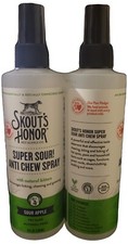 2 BOTTLES - Skout’s honor super sour anti chew spray W Bitter Flavors 8 oz