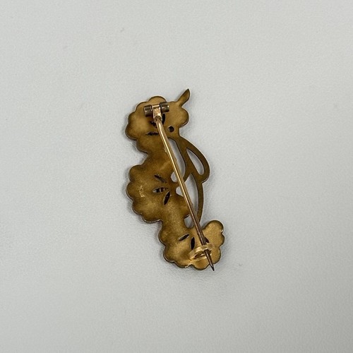 Antique Edwardian Art Nouveau French Fix Maison Savard Gold Plated w/ Pearls Pin - Picture 8 of 15