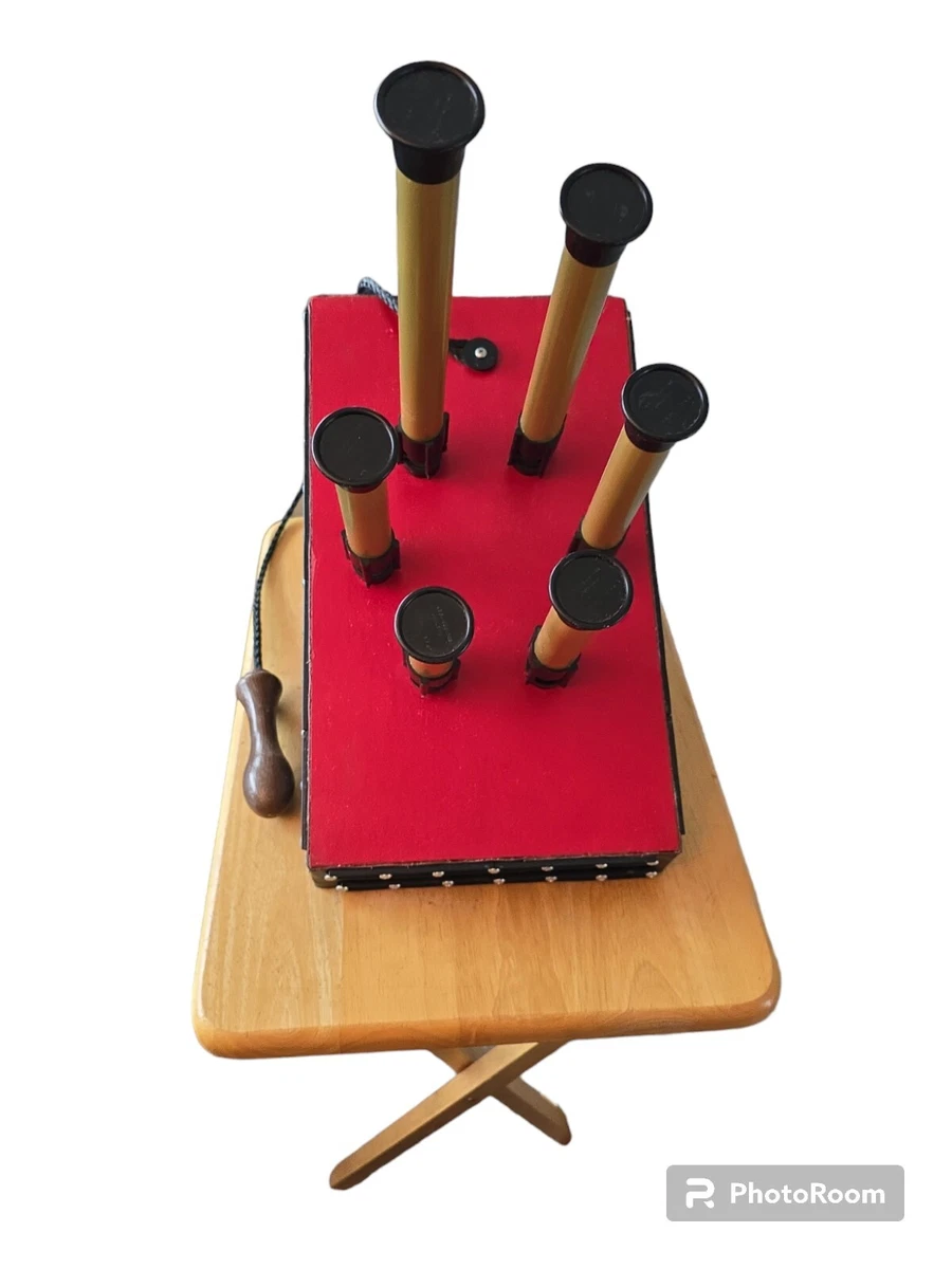 GIANT Pneumatic Wooden Railroad 6 Bellows Train Whistle Ragtime eBay