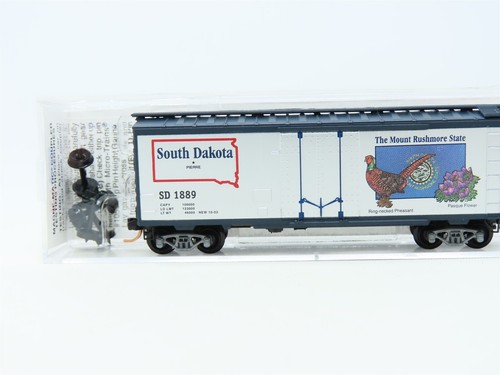 N Scale Micro-Trains MTL 21371 SD South Dakota State 40' Plug Door Box Car #1889 - Picture 2 of 8