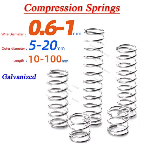 Wire Diameter: 0.6-1mm Compression Spring Pressure Compressed Springs Galvanized