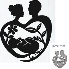 Family Baby Heart Metal Cutting Dies Decoration Scrapbook Card Making Craft