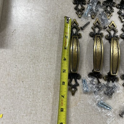 Lot 26 VTG Amerock 172-1 Rustic Colonial Brass 3