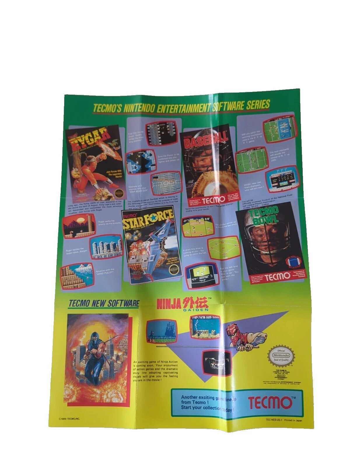 NES-Original Insertos promo Videojuego Nintendo Nes Art