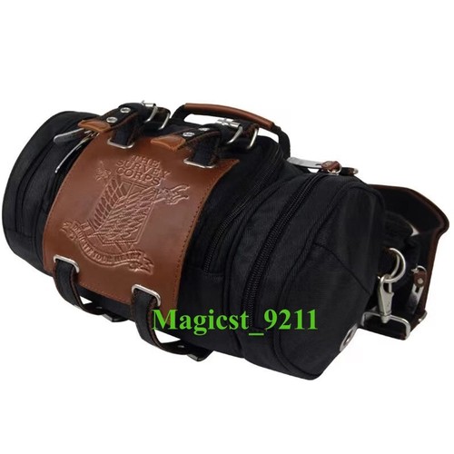 Anime Attack On Titan Levi Ackerman Maneuver Gear Pouch Gray Device Backpack New - Picture 3 of 10