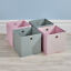 thumbnail 20 - Folding Square Storage Utility Box Drawer 4 Piece Fabric Cube Set Basket Bag