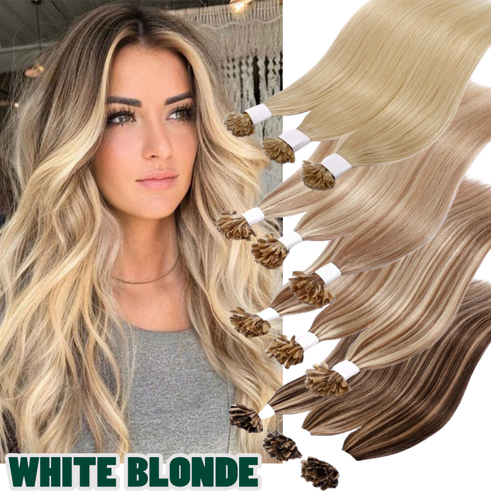 Pre Bonded Keratin Fusion Nail U Tip Hair Extensions Thick Remy