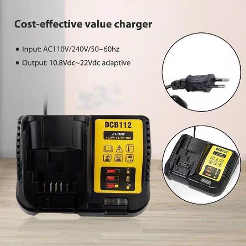LiIon 10.8V 18V Akku Ladegerät Für Dewalt DCB112 DCB115 XR Multi Volta DE - Bild 5 von 14