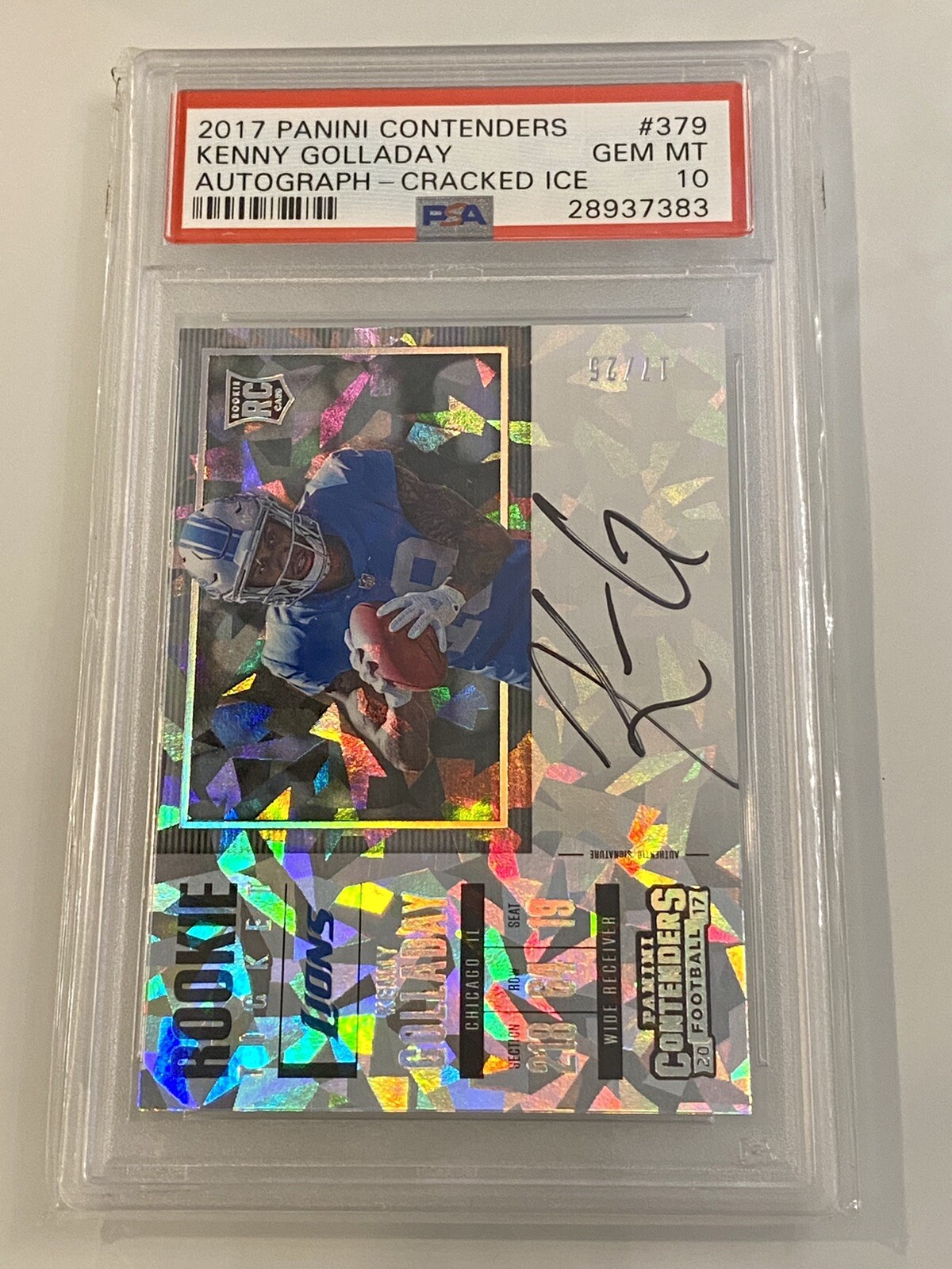 Kenny Golladay Panini Contenders #379 Autograph-Cracked Ice