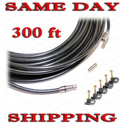 RG11 Cable 300 FT Underground COAX DROP INDOOR OUTDOOR Direct Burial w GEL 300'