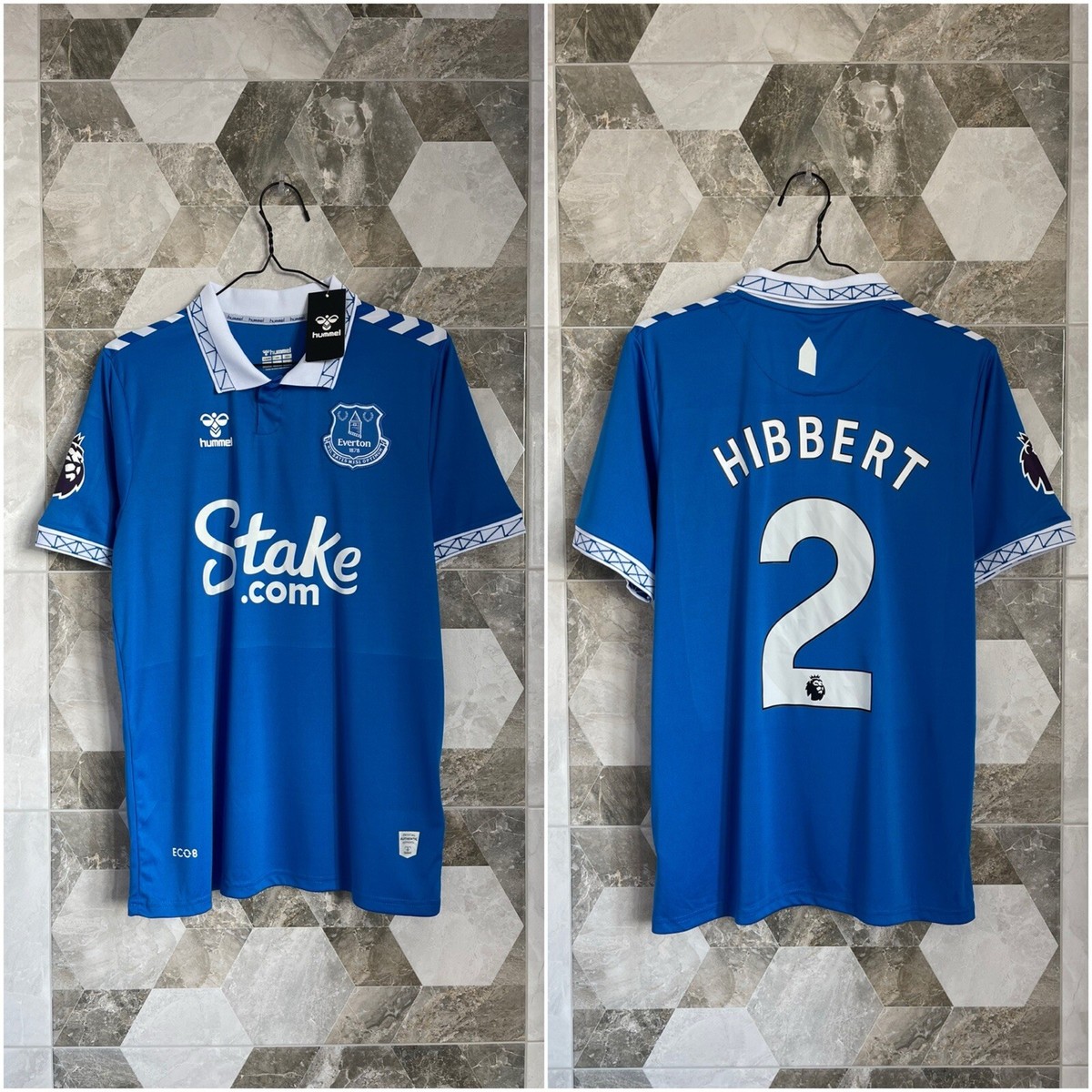 Everton 2023 2024 Home Football Jersey Soccer Hummel Shirt size M #2 Hibbert