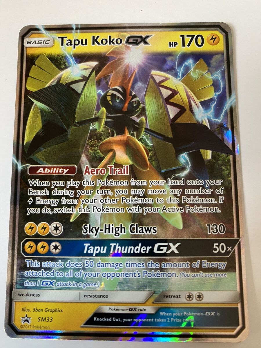 2017 Pokemon Sun & Moon Promo Tapu Koko GX SM33 – Eastside