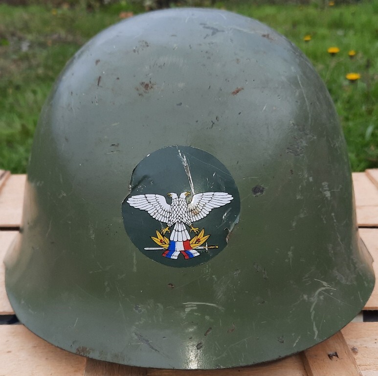 YUGOSLAVIA UNIVERSAL HELMET JUS M59/85 WITH EAGLE & CAMO COVER | eBay