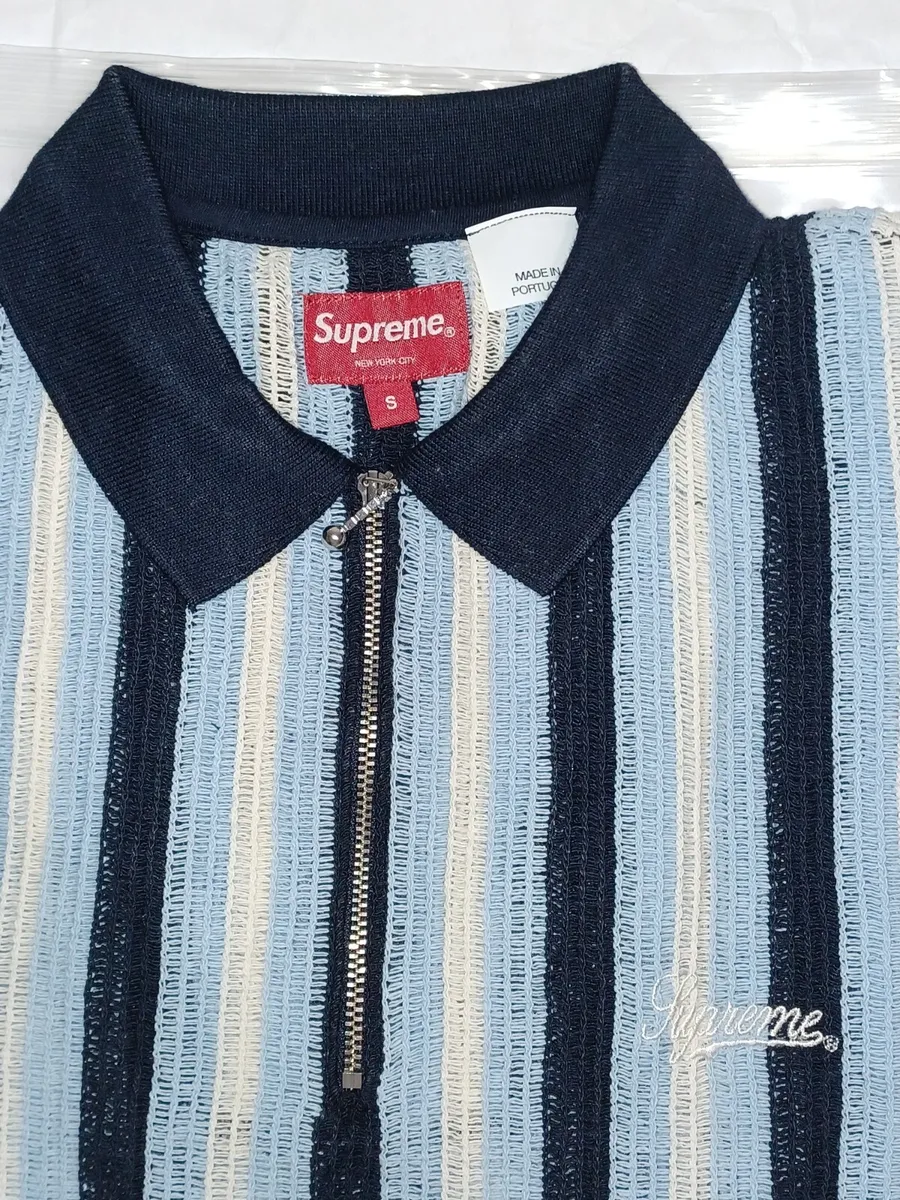 supreme Open Knit Stripe Zip Polo Mサイズ | www.carmenundmelanie.at