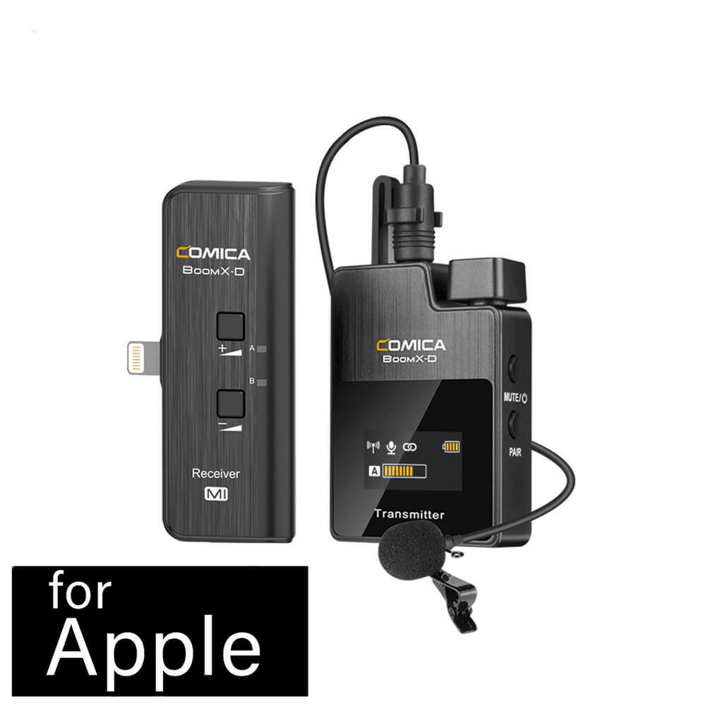 Wireless Microphone Transmitter with MI Apple Lightning Receiver Audio Recording