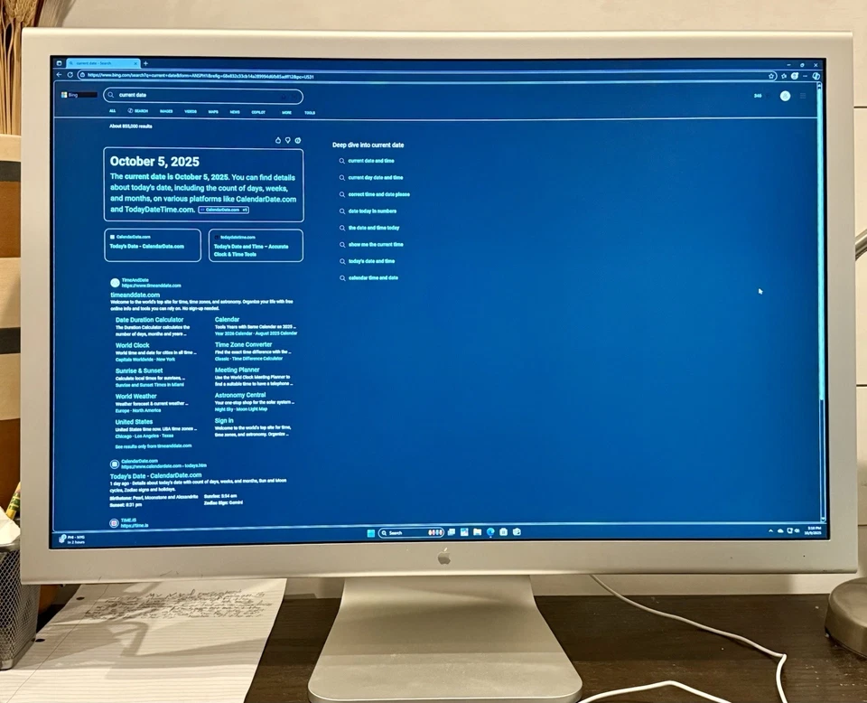 Pantalla Apple 30” Cine HD A1083 2560x1600 Como Nueva + ¡AMBOS Adaptadores DVI! Foto 3 de 4