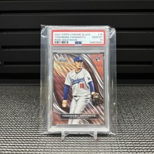 2024 Topps Chrome Black  Yoshinobu Yamamoto 1/15 First stamped Rose Gold Rookie
