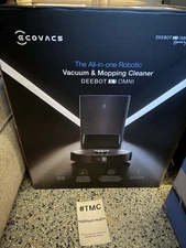 New ECOVACS DEEBOT X1 Omni Robot Vacuum and Mop Combo with Self-Emptying Black