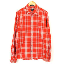 GANT PALM SPRING POPLIN Men's Shirt Size XL Red Check Spread Collar Sli...