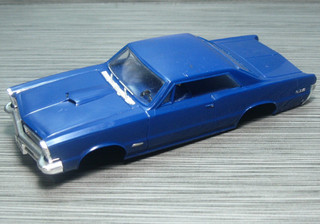 1960's SLOT CAR Nice K&B Blue Pontiac GTO Stock Car BODY ONLY VINTAGE 1/32