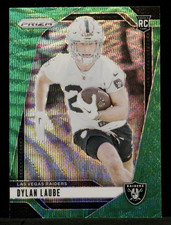 Panini 2024 Prizm Dylan Laube #330 Green Rookie Las Vegas Raiders Football Card. rookie card picture