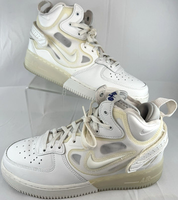 Nike Air Force 1 React Mid Summit Triple White Mens 6.5 Shoe DQ1872-101 2021